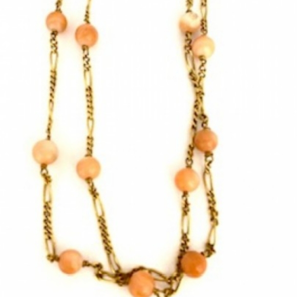 18K Coral Yellow Gold Very Fine Quality Necklace Measuring 15" in length - Picture 2 of 5